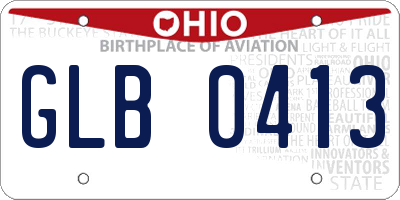 OH license plate GLB0413