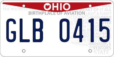 OH license plate GLB0415