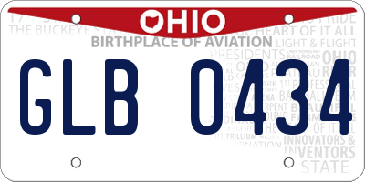 OH license plate GLB0434
