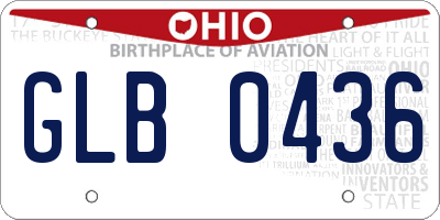 OH license plate GLB0436
