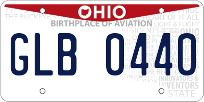 OH license plate GLB0440