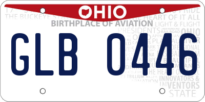 OH license plate GLB0446
