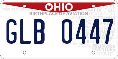 OH license plate GLB0447