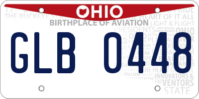 OH license plate GLB0448
