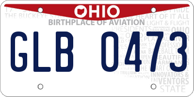 OH license plate GLB0473