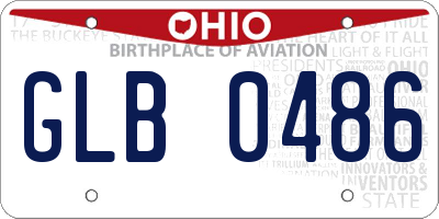 OH license plate GLB0486