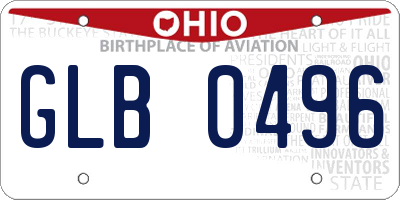 OH license plate GLB0496