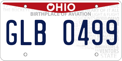 OH license plate GLB0499