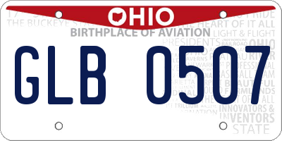 OH license plate GLB0507