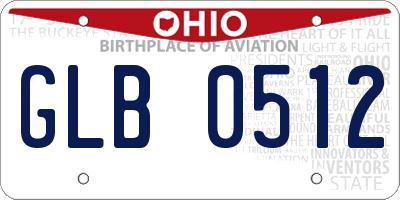 OH license plate GLB0512