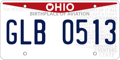 OH license plate GLB0513
