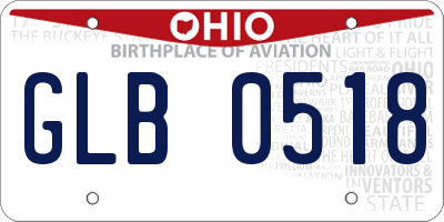 OH license plate GLB0518