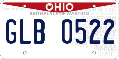 OH license plate GLB0522