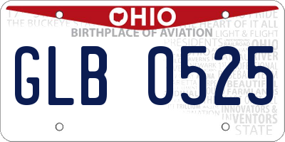 OH license plate GLB0525