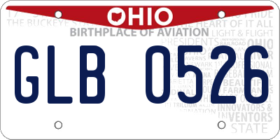 OH license plate GLB0526