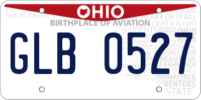 OH license plate GLB0527