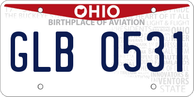 OH license plate GLB0531