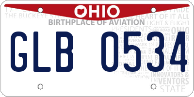 OH license plate GLB0534