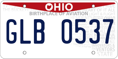 OH license plate GLB0537
