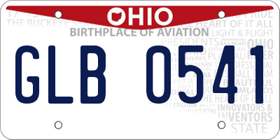 OH license plate GLB0541