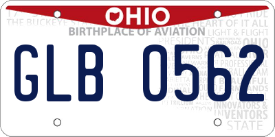 OH license plate GLB0562