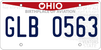 OH license plate GLB0563