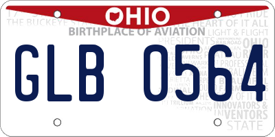 OH license plate GLB0564