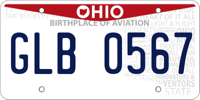 OH license plate GLB0567