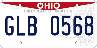 OH license plate GLB0568