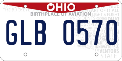 OH license plate GLB0570