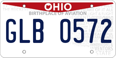 OH license plate GLB0572