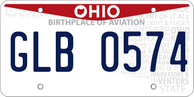 OH license plate GLB0574
