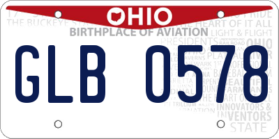 OH license plate GLB0578
