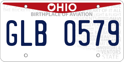 OH license plate GLB0579