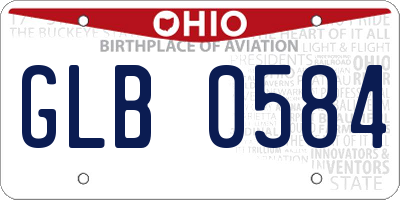 OH license plate GLB0584