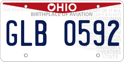 OH license plate GLB0592