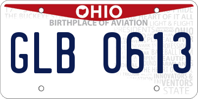 OH license plate GLB0613