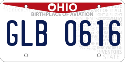 OH license plate GLB0616
