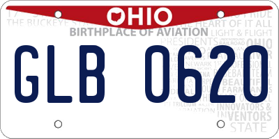OH license plate GLB0620