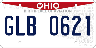 OH license plate GLB0621