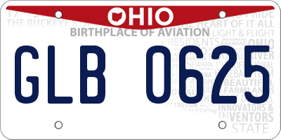 OH license plate GLB0625