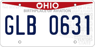 OH license plate GLB0631
