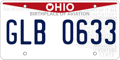 OH license plate GLB0633