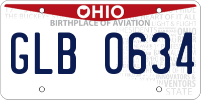 OH license plate GLB0634