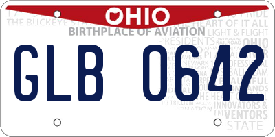 OH license plate GLB0642
