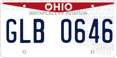 OH license plate GLB0646