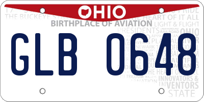 OH license plate GLB0648
