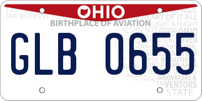 OH license plate GLB0655