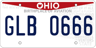 OH license plate GLB0666