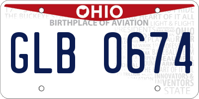 OH license plate GLB0674
